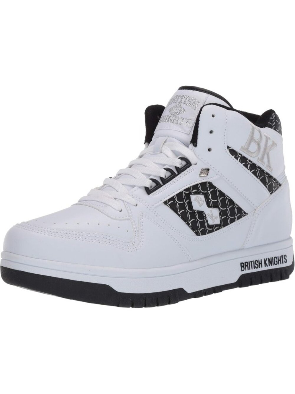 Women Silver Black Tennis Shoes Casual Pull On High Top Athletic Running Sneaker